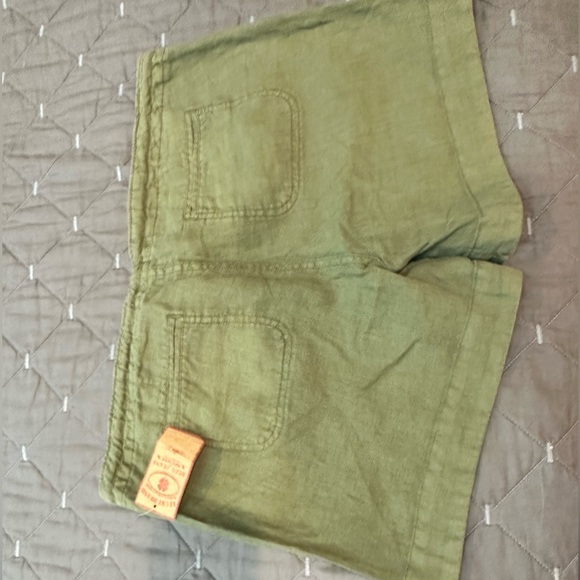 Lucky Brand linen drawstring shorts size extra small army green - Picture 2 of 3